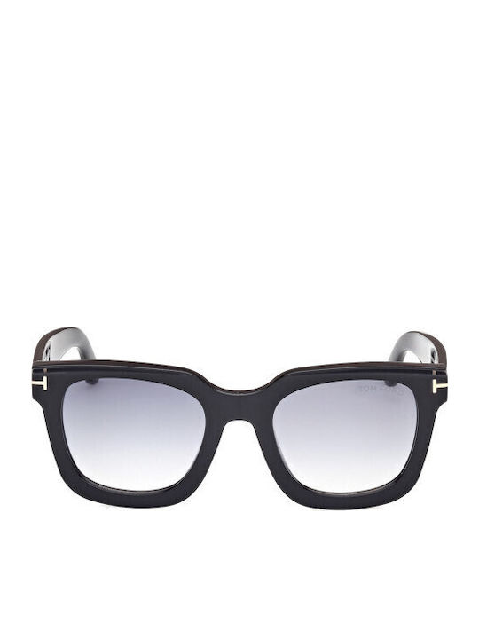 Tom Ford Women's Sunglasses with Black Plastic Frame and Gray Gradient Lens FT1115 01B