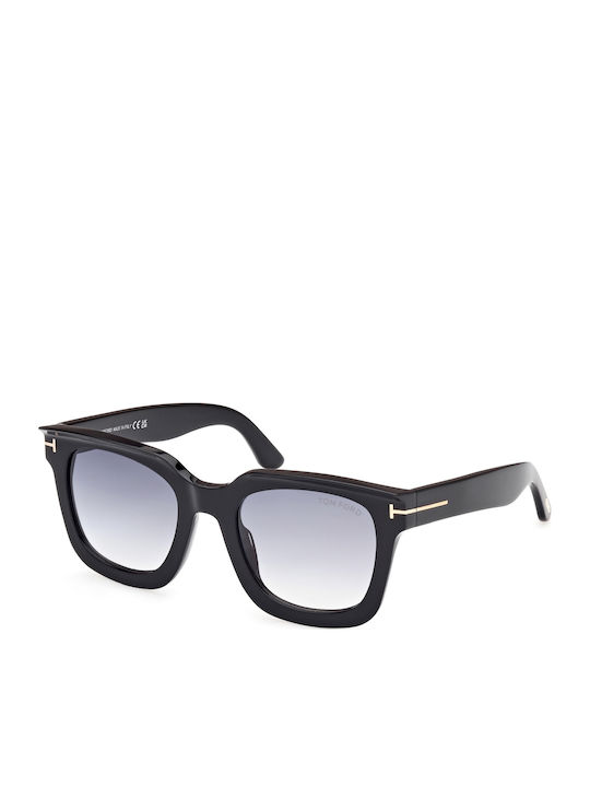 Tom Ford Women's Sunglasses with Black Plastic Frame and Gray Gradient Lens FT1115 01B