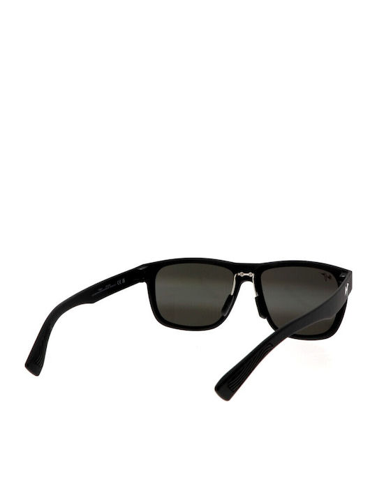 Maui Jim Ανδρικά Γυαλιά Ηλίου με Μαύρο Κοκκάλινο Σκελετό και Μαύρο Φακό 670-02