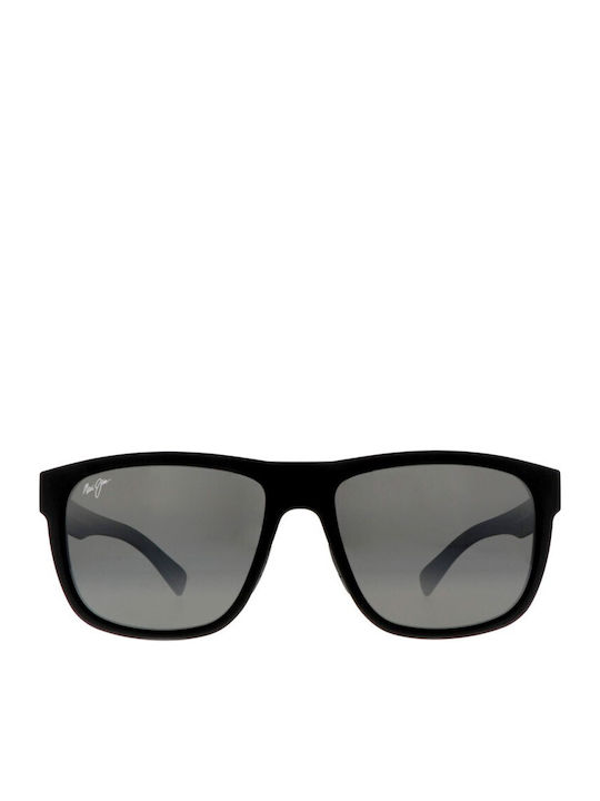 Maui Jim Ανδρικά Γυαλιά Ηλίου με Μαύρο Κοκκάλινο Σκελετό και Μαύρο Φακό 670-02