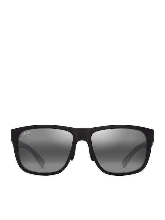 Maui Jim Ανδρικά Γυαλιά Ηλίου με Μαύρο Κοκκάλινο Σκελετό και Μαύρο Φακό 670-02