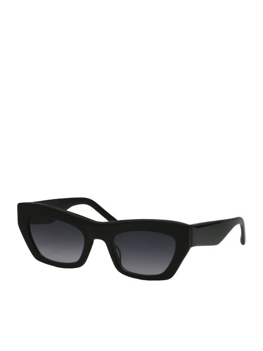 Kaleos Lyonne Women's Sunglasses with Black Plastic Frame and Black Lens LYONNE 1