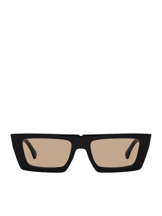 Pervedere Women's Sunglasses with Black Horn-Rimmed Frame and Brown Lenses 2279