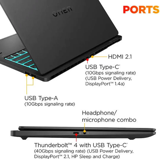 HP OMEN Transcend 14-fb1013dx 14" OLED 120Hz (Ultra 7-255H/32GB/1TB SSD/GeForce RTX 5060/W11 Home) (US Keyboard)