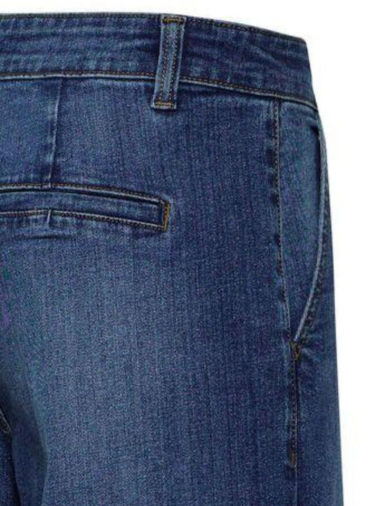 High Waist Women's Jean Trousers Blue Denim