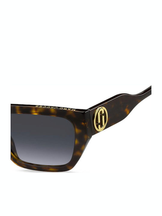 Marc Jacobs Women's Sunglasses with Brown Tartaruga Plastic Frame and Gray Gradient Lens MARC 809/S 086GB