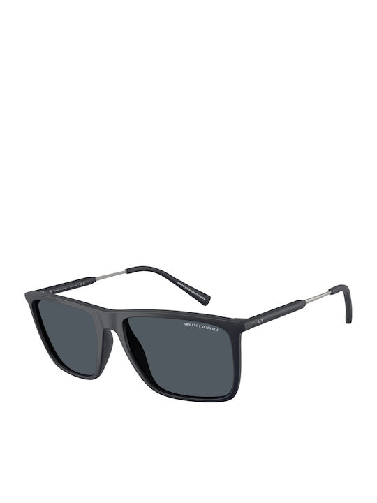 Armani Exchange Men's Sunglasses with Black Plastic Frame and Gray Lens AX4160S 838087