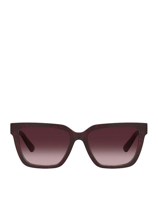 Moschino Women's Sunglasses with Burgundy Plastic Frame and Burgundy Gradient Lens MOL087/S LHF/UQ