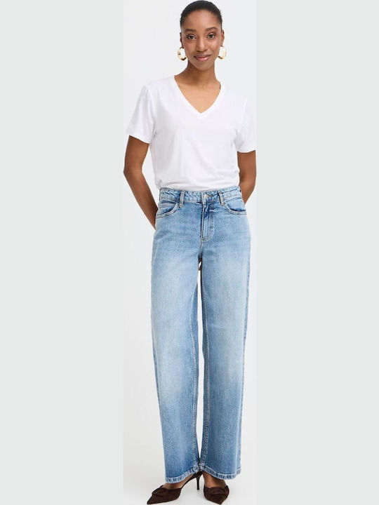 High Waist Women's Jean Trousers Light Blue, Blue Denim