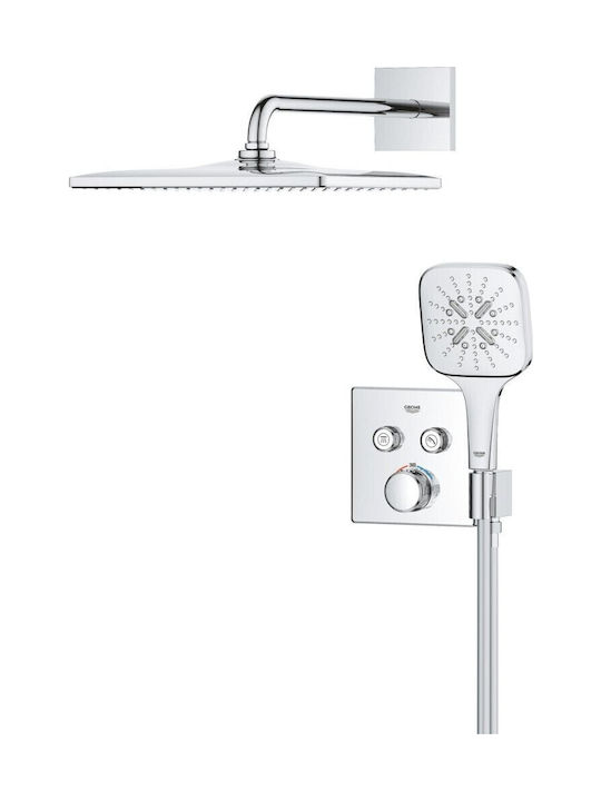 Grohe Coloană de duș fără Baterie Argintiu Grohe Coloană de duș fără Baterie Argintiu