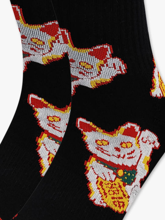 Κάλτσα Βαμβακερή Πετσετέ Lucky Cat Big Rto