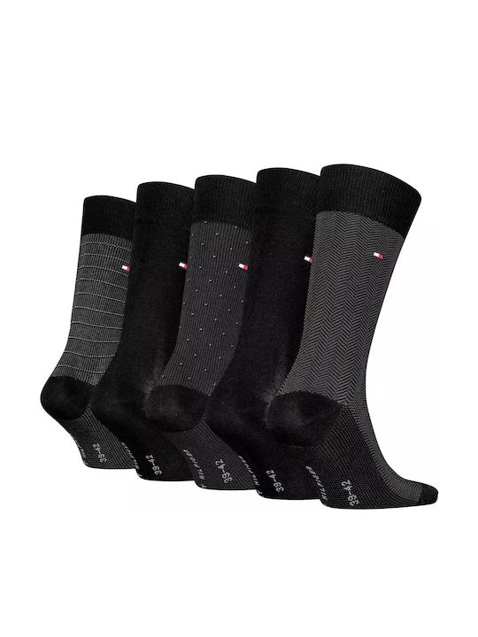 Tommy Hilfiger Men's Solid Color Socks Black 5Pack