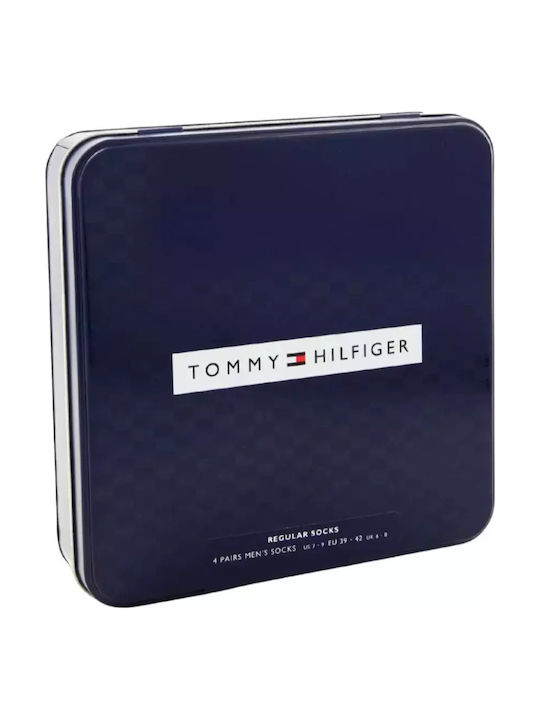 Tommy Hilfiger Ανδρικές Μονόχρωμες Κάλτσες Μαύρες 4Pack