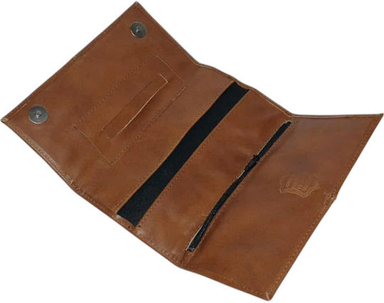 Gk Shoes Gk Shoes Künstliches Leder Tabaktasche Braun mit Magnetverschluss 15x8cm