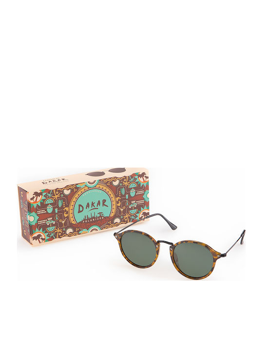 Contacta Unisex Sunglasses with Brown Tartaruga Frame and Blue Gradient Polarized Lens