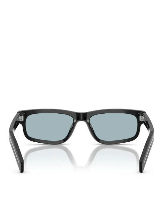 Prada Unisex Γυαλιά Ηλίου με Μαύρο Κοκκάλινο Σκελετό και Γαλάζιο Φακό PRB11S 16K60P