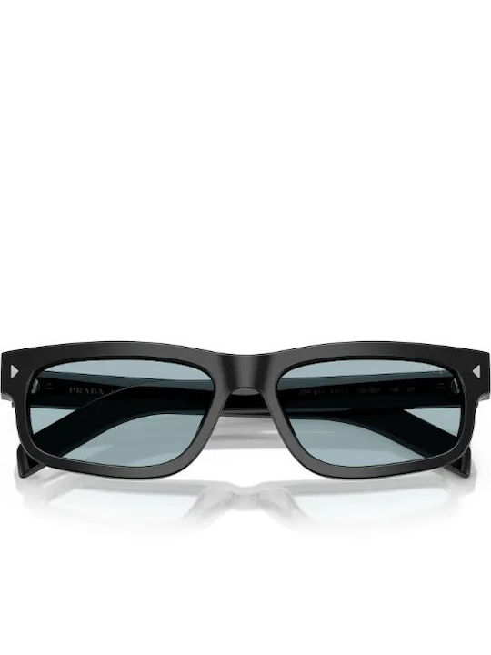 Prada Unisex Γυαλιά Ηλίου με Μαύρο Κοκκάλινο Σκελετό και Γαλάζιο Φακό PRB11S 16K60P