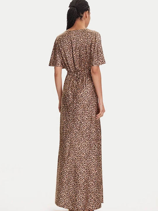 Summer Maxi Evening Brown Dress
