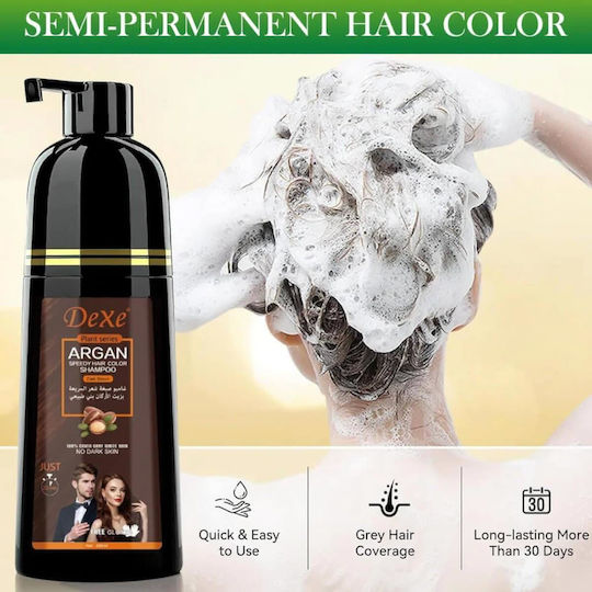 Dexe Χρωμοσαμπουάν Χωρίς Αμμωνία Dark Brown 420ml