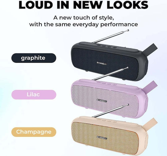 Sonic Gear Super Bass Bluetooth Speaker 20W with Radio and Battery Life up to 6 hours Champagne