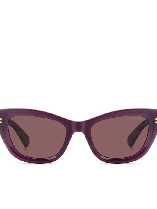 Polaroid Damen Sonnenbrille mit Lila Kunststoff Gestell und Lila Linse PLD6237/S/X 8CQ/KL