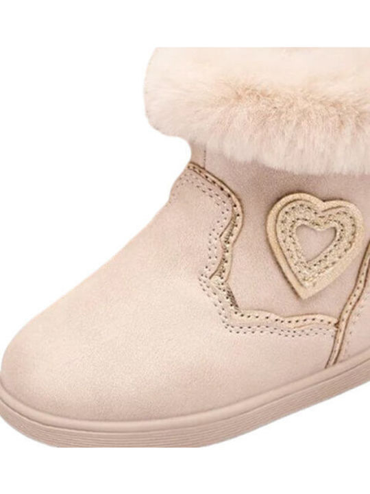 Kinderstiefel mit Reißverschluss Beige