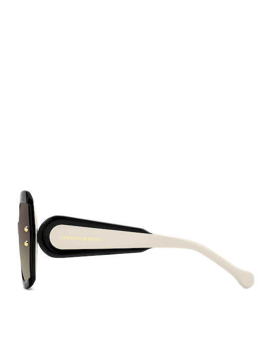 Carolina Herrera Women's Sunglasses with Black Plastic Frame and Brown Gradient Lens HER 0314/G/S 80S/HA