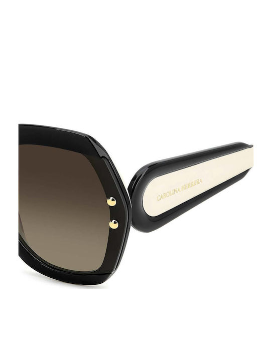 Carolina Herrera Women's Sunglasses with Black Plastic Frame and Brown Gradient Lens HER 0314/G/S 80S/HA