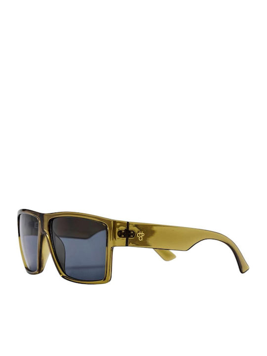 Chpo Miguel Unisex Sunglasses With Green Horn-Rimmed Frame And Green Lens CHPO16133RA