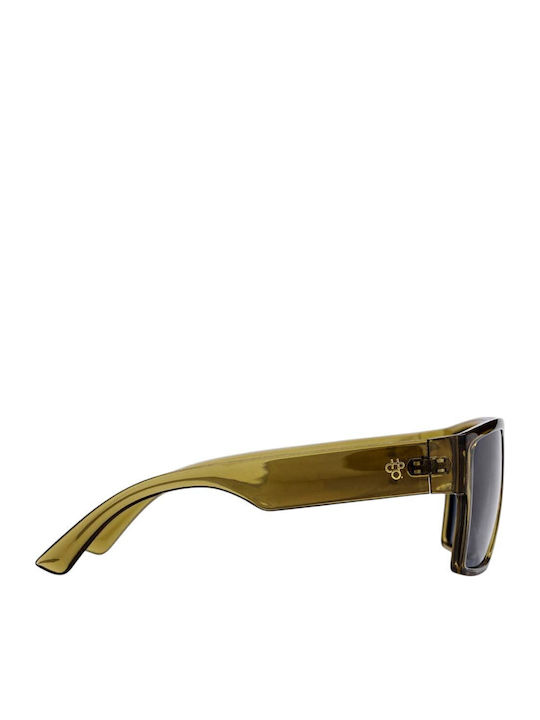 Chpo Miguel Unisex Sunglasses With Green Horn-Rimmed Frame And Green Lens CHPO16133RA