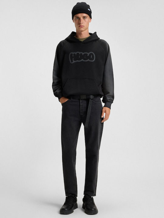 Brody Ανδρικό Παντελόνι Τζιν Grain-effect Black