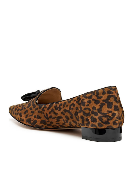 Δερμάτινα Γυναικεία Loafers σε Ταμπά Χρώμα