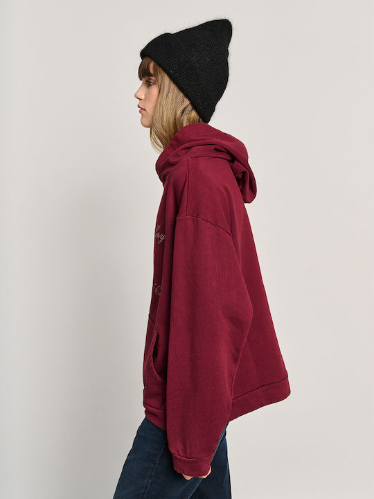 Women's Sweatshirt Hooded Bordeaux
