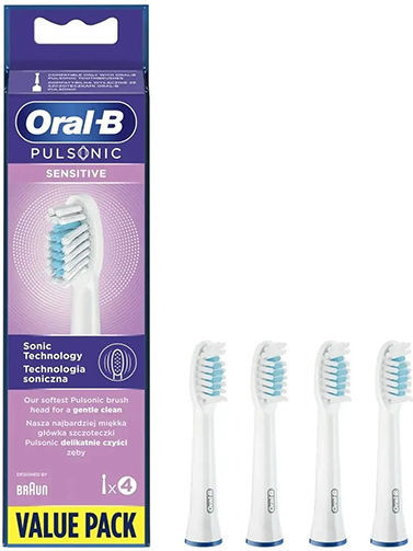 Oral-B Pulsonic Sensitive Electric Toothbrush Replacement Heads 4pcs