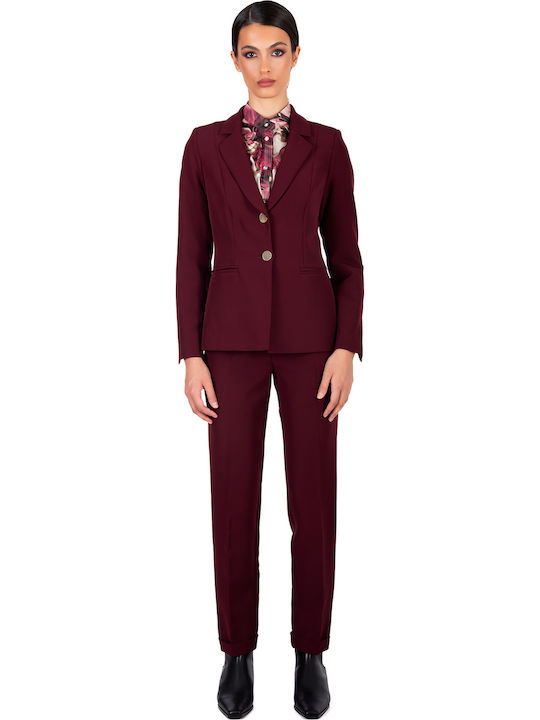 Emporio Grama Damen Blazer Burgundy