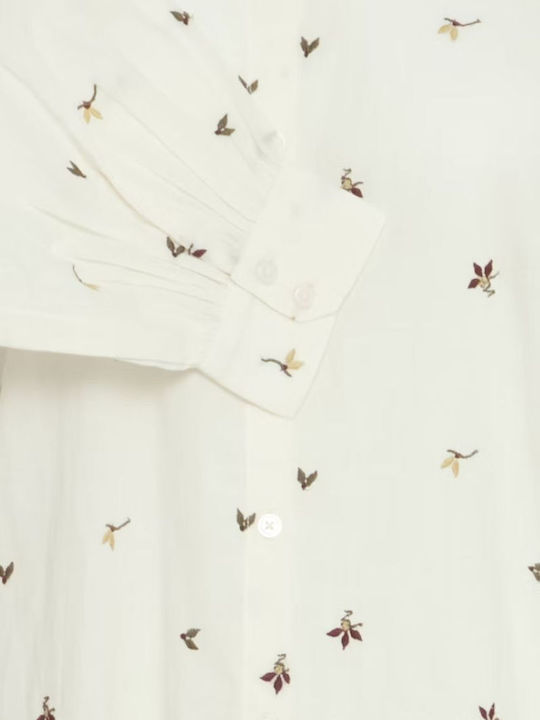 Langärmelig Damen Hemd Off-white