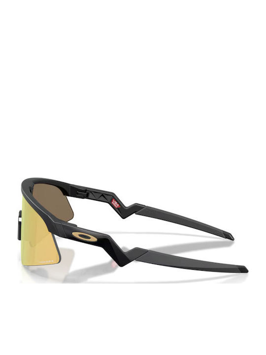 Oakley Resistor Athletic Kids Sunglasses With Polarized Mirror Lens Black For 7-11 Years