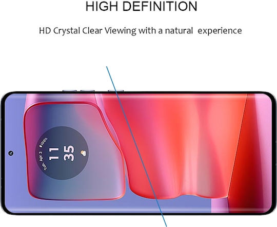 Edge Glue 9h Hd 3D Tempered Glass Μαύρο (Motorola Edge 50 Pro)