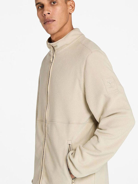 Men's Fleece Cardigan Beige