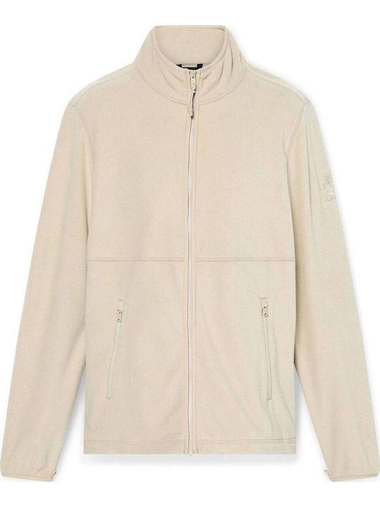 Men's Fleece Cardigan Beige