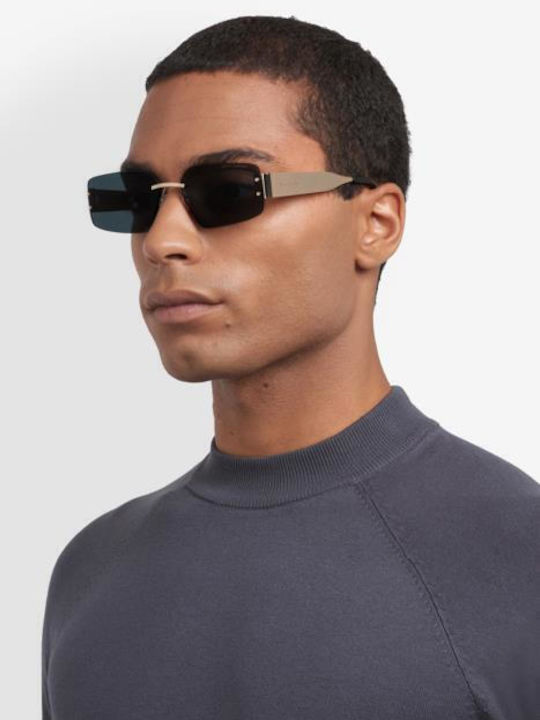 Marc Jacobs Unisex Γυαλιά Ηλίου με Χρυσό Μεταλλικό Σκελετό και Μπλε Φακό MARC 875/S LKS