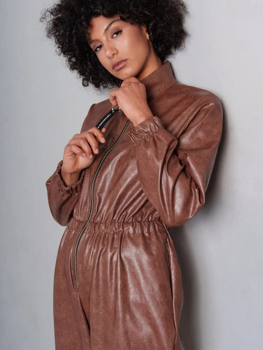 Collectiva Noir One-Piece Jumpsuit Brown