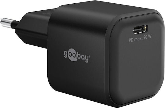 Goobay Charger Without Cable GaN with USB-C Port 20W Power Delivery Blacks (Nano)
