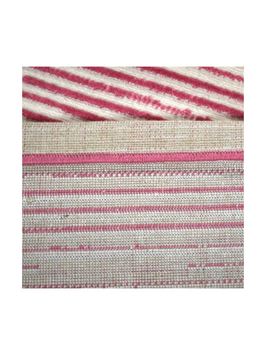 SpitiBazaar Covor Rectangular Pink - Ecru