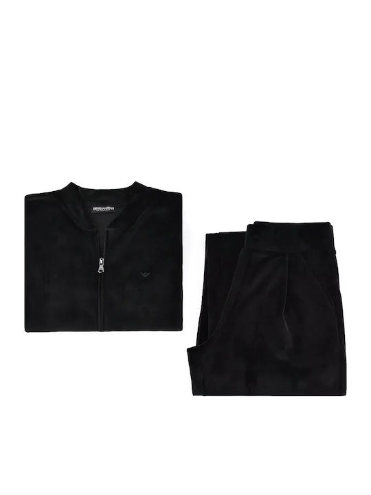 Sweatpants Set Velvet Black