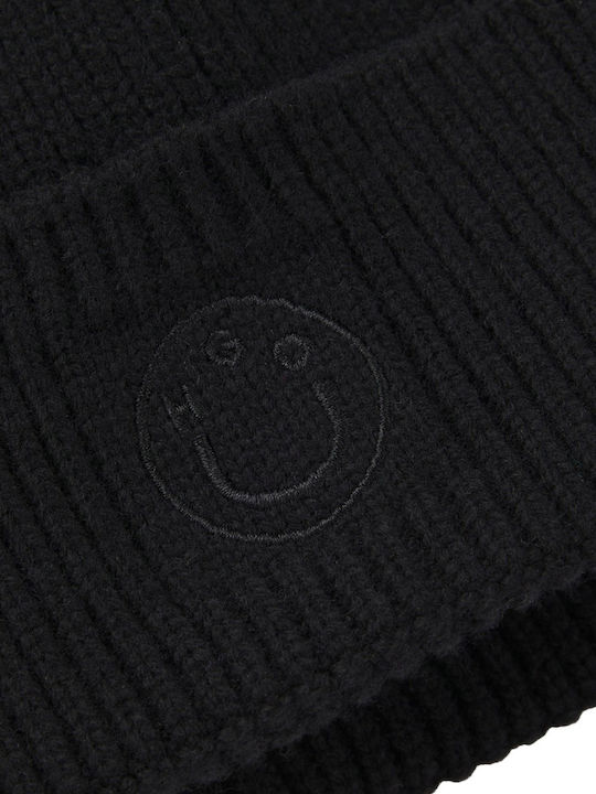 Beanie Γυναικείος Σκούφος Πλεκτός σε Μαύρο χρώμα