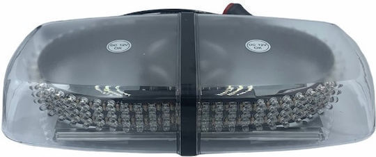 Waterproof Orange Beacon 240 LED 7 Adjustable Lighting Modes Magnetic Base Strobe Light Bar 12v-24v