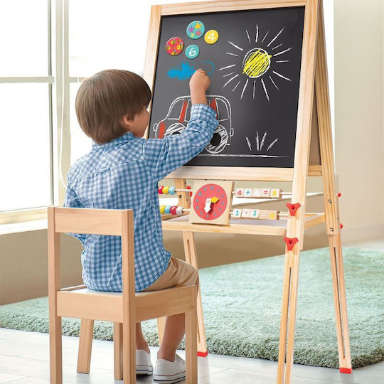 HappiHobbi Kids Floor Magnetic Board / Markerboard / Blackboard 46.3x46.3x46.3cm