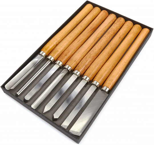 Dălți De Sculptură Din Lemn 360mm Set 8 Bucăți Hbm