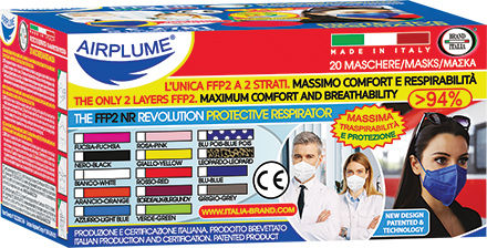 Brand Italia Μάσκα Προστασίας Υφασμάτινη FFP2 Κόκκινη plm-br-rd-1 1τμχ
